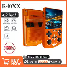 R40XX Retro Handheld Game Console Open-Source Built-in WIFI 1024*768 4.2 Inch IPS Screen Pocket Video Movie Player Boy's Gift